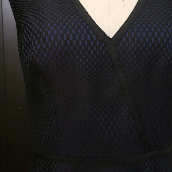 Trina Turk Corina Black/Navy Fit and Flare Dress - Picture 5 of 8